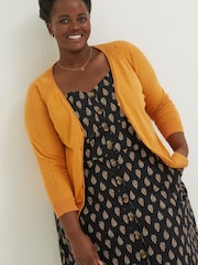 FatFace Yellow Rose Cardigan - Image 3 of 6
