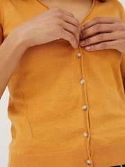 FatFace Yellow Rose Cardigan - Image 4 of 6
