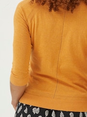 FatFace Yellow Rose Cardigan - Image 5 of 6