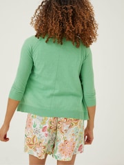 FatFace Green Rose Cardigan - Image 2 of 5