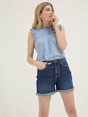 FatFace Blue Darley Denim Shorts - Image 1 of 5