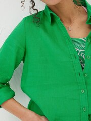 FatFace Green Olivia Linen Shirt - Image 4 of 6