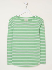 FatFace Green Breton Organic Cotton T-Shirt - Image 5 of 5