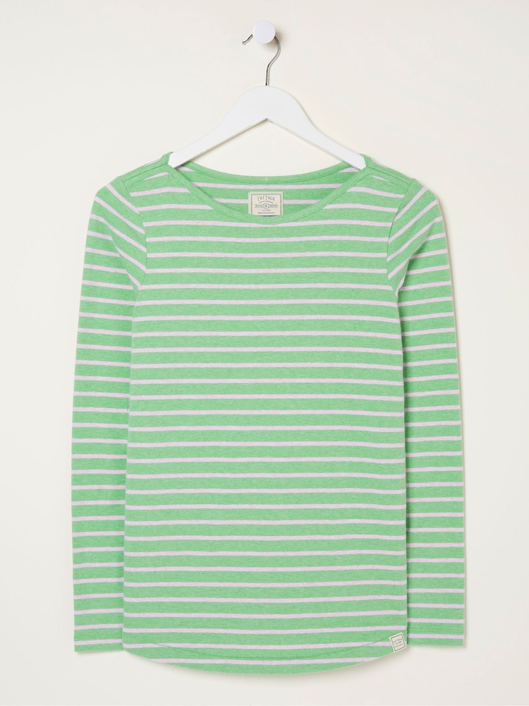 FatFace Green Breton Organic Cotton T-Shirt - Image 5 of 5