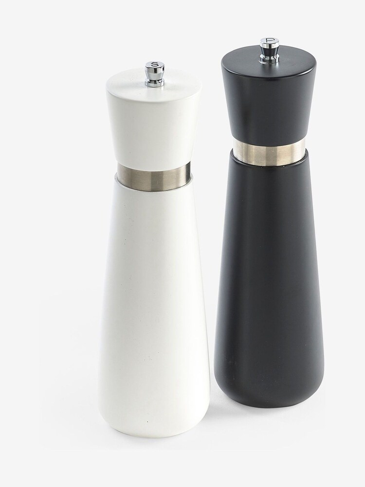 Black/White Filled Salt And Pepper Grinders - Image 4 of 4