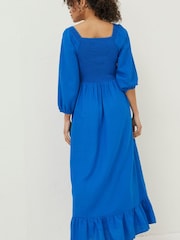 FatFace Blue Adele Midi Dress - Image 3 of 8