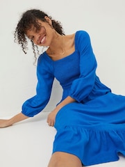 FatFace Blue Adele Midi Dress - Image 5 of 8