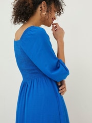 FatFace Blue Adele Midi Dress - Image 6 of 8