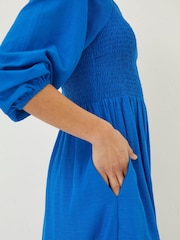 FatFace Blue Adele Midi Dress - Image 7 of 8
