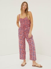 FatFace Red Natalie Meadow Jumpsuit - Image 1 of 4