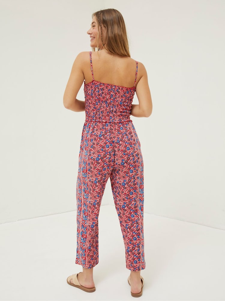 FatFace Red Natalie Meadow Jumpsuit - Image 2 of 4