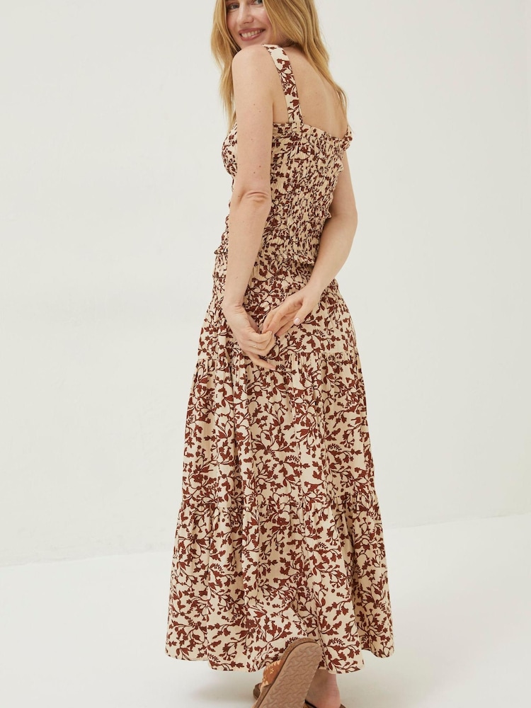 FatFace Brown Floral Marina Maxi Skirt - Image 2 of 5