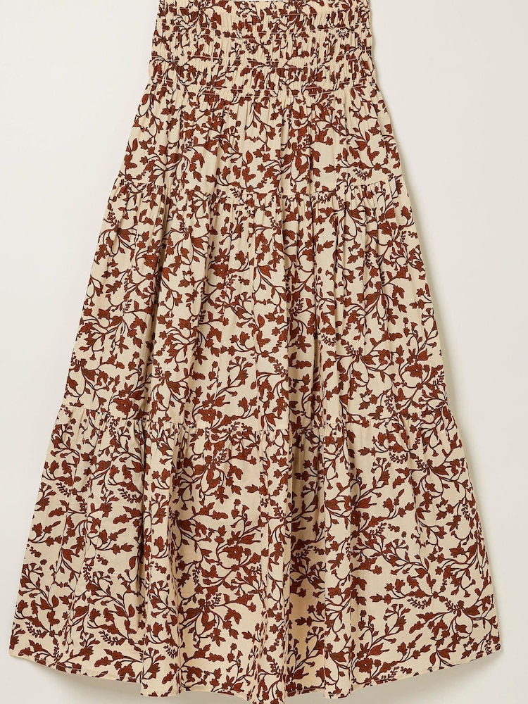FatFace Brown Floral Marina Maxi Skirt - Image 5 of 5