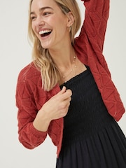 Fatface Anna Strickjacke mit Lochmuster - Bild 3 von 5