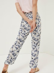 FatFace Natural Batik Flowers Shirred Trousers - Image 2 of 5