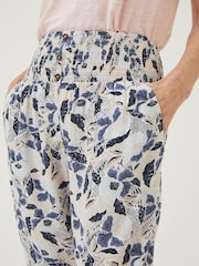 FatFace Natural Batik Flowers Shirred Trousers - Image 3 of 5