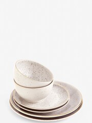 Natural Reactive Speckle 12 Piece Dinner Set - Image 4 of 4