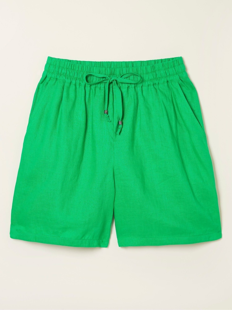 FatFace Green Tenby Linen Shorts - Image 4 of 4