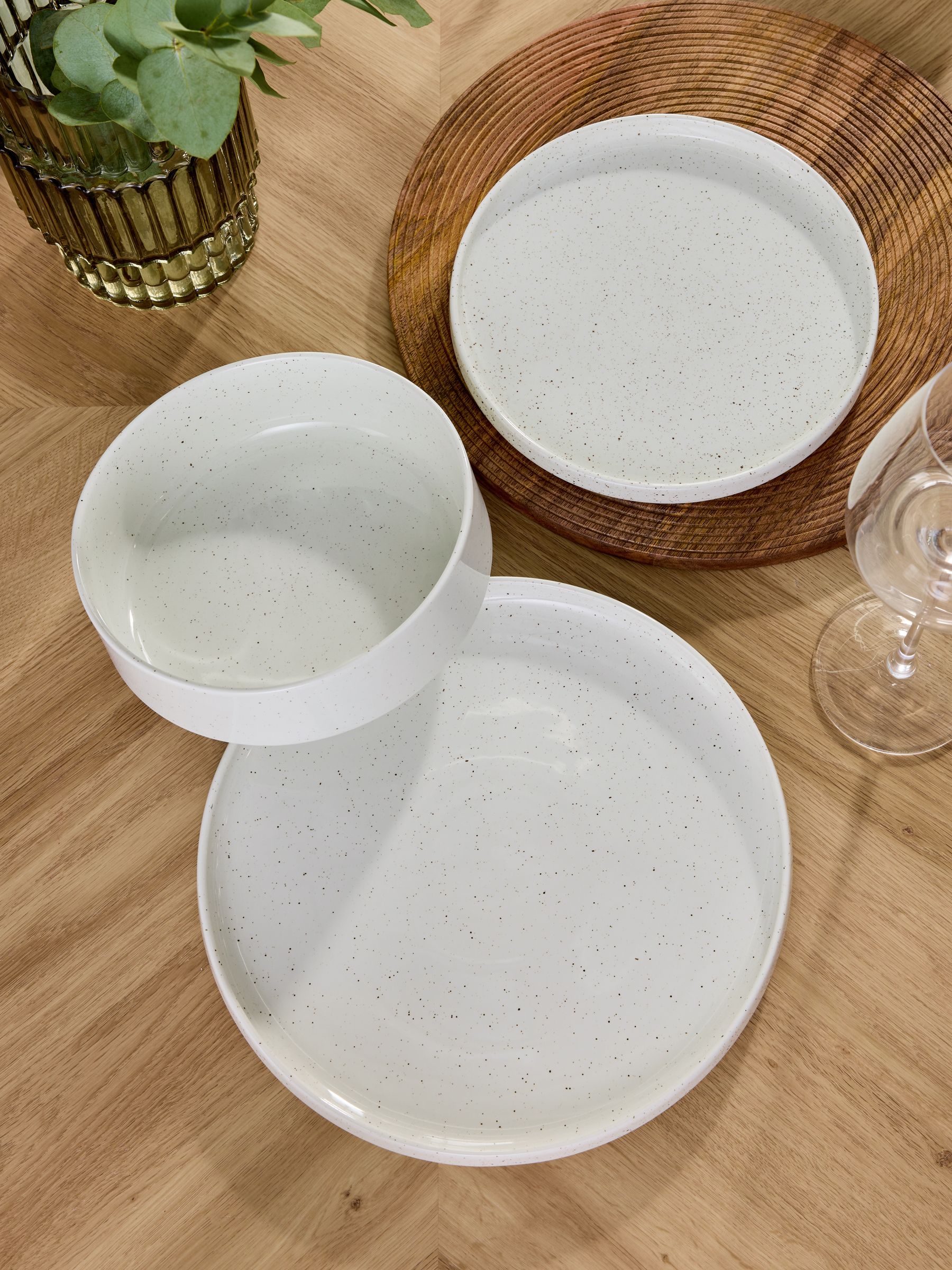 Buy Cream Hayden Speckle 12 Piece Dinner Set from Next Ireland