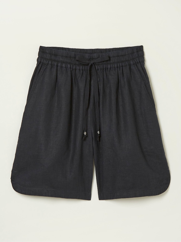 FatFace Black Tenby Linen Shorts - Image 5 of 5