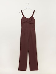 FatFace Brown Linen Vic Jumpsuit - Image 5 of 5