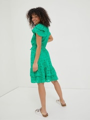 FatFace Green Brady Broderie Dress - Image 2 of 6