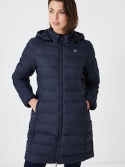 Crew Clothing Company Blue Lightweight Padded Coat - Image 3 of 4
