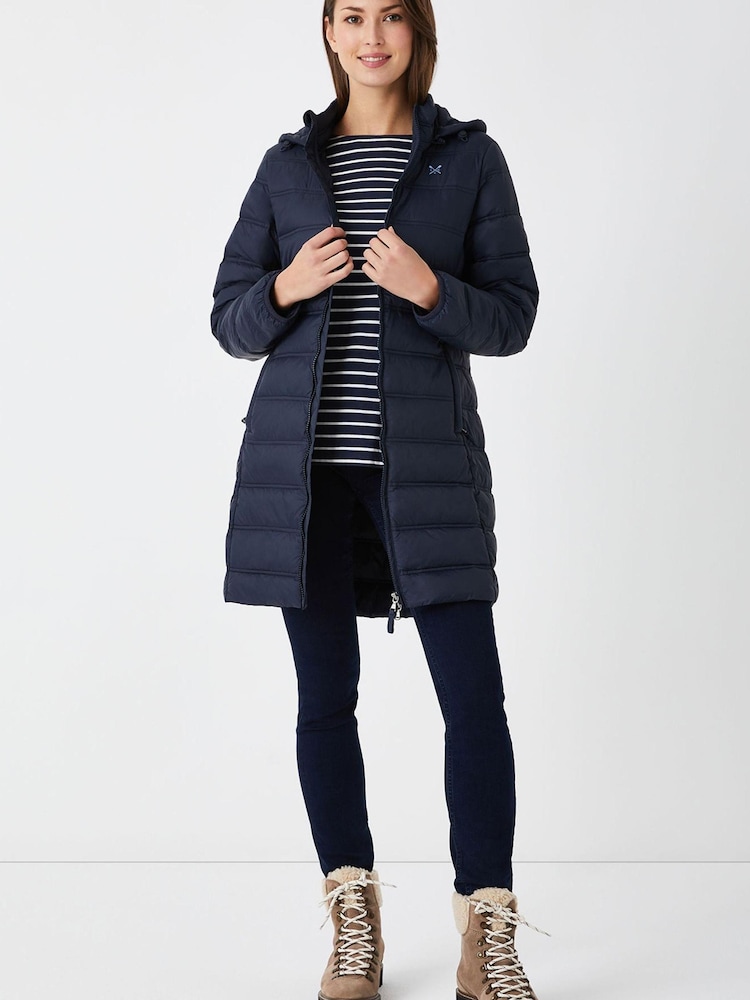 Crew Clothing Company Blue Lightweight Padded Coat - Image 4 of 4