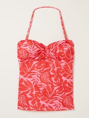 FatFace Pink Ikat Leaves Tankini Top - Image 5 of 5