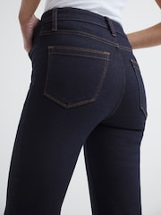 Reiss Indigo Bonnie Regular High Rise Flared Jeans - Image 6 of 8