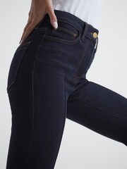 Reiss Indigo Bonnie Regular High Rise Flared Jeans - Image 8 of 8