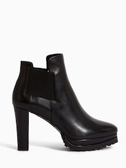 AllSaints Black Sarris Leather Boots - Image 1 of 5