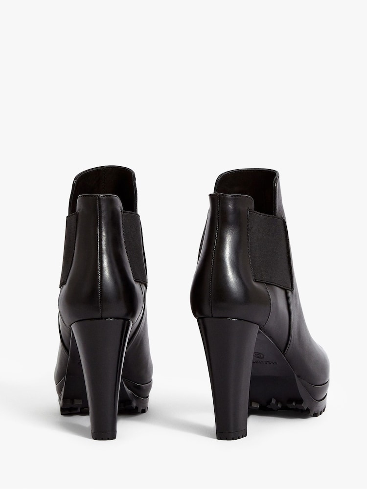 AllSaints Black Sarris Leather Boots - Image 4 of 5