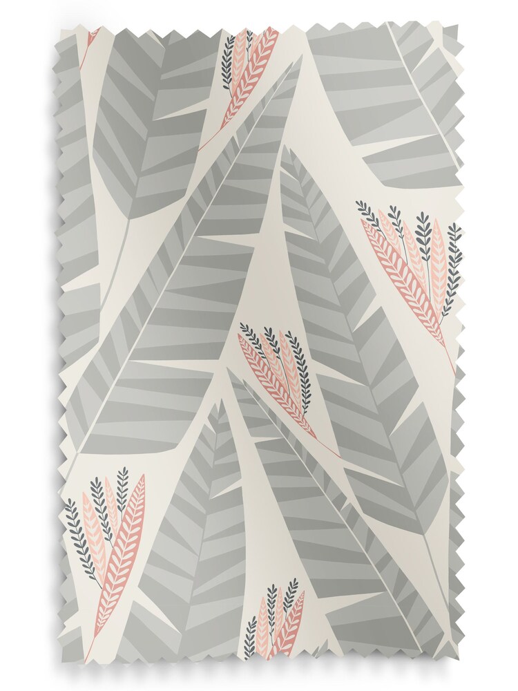 MissPrint Grey 100% Cotton Jungle Made to Measure Roman Blind - Image 5 of 5