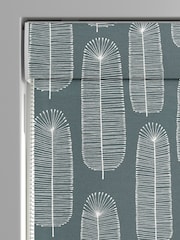 MissPrint Grey 100% Cotton Bloom Made to Measure Roman Blind - Image 3 of 6