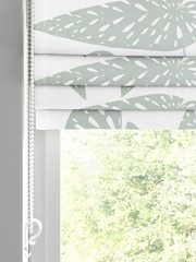 MissPrint Grey 100% Cotton Tropics Made to Measure Roman Blind - Image 2 of 6