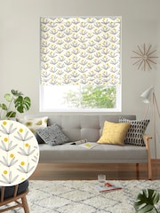 MissPrint Cream 100% Cotton Palm Tree Made to Measure Roman Blind - Image 1 of 6