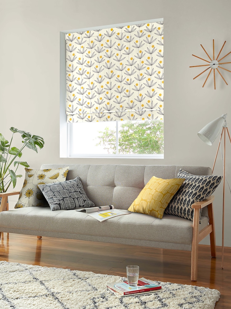 MissPrint Cream 100% Cotton Palm Tree Made to Measure Roman Blind - Image 5 of 6