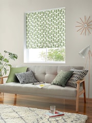 MissPrint Green 100% Cotton Bloom Blossom Made to Measure Roman Blind - Image 5 of 6