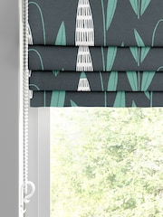 MissPrint Blue 100% Cotton Snow Drops Made to Measure Roman Blind - Image 2 of 6