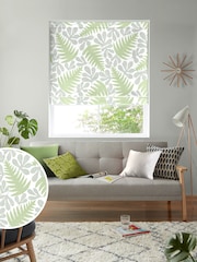 MissPrint Green 100% Cotton Deep Sea Made to Measure Roman Blind - Image 1 of 6
