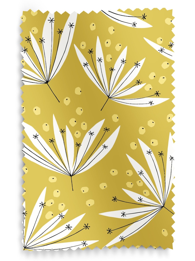 MissPrint Yellow 100% Cotton Wildflower Made to Measure Roman Blind - Image 6 of 6