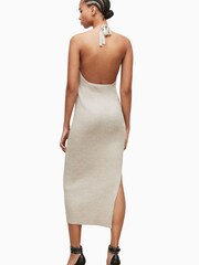 AllSaints Silver Lexi Halter Dress - Image 2 of 6