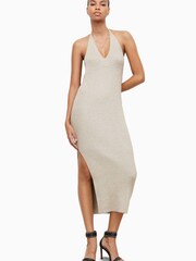 AllSaints Silver Lexi Halter Dress - Image 3 of 6