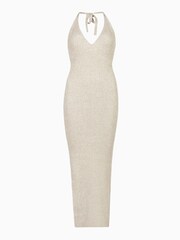 AllSaints Silver Lexi Halter Dress - Image 6 of 6