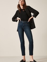 Синий - Paige Ultra Skinny Hoxton Ankle Jeans - Изображение 3 из 5