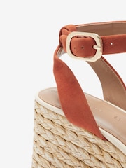 Orange - Forever Comfort® Schuhe mit hohem Keilabsatz aus Leder und Bast - Bild 4 von 6