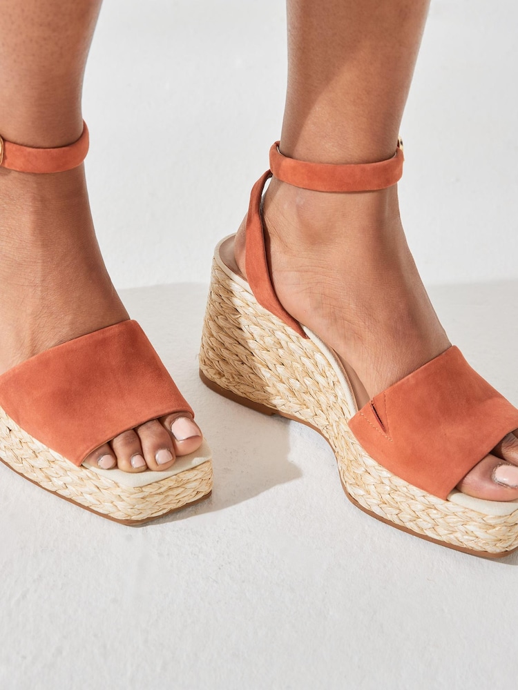 Orange - Forever Comfort® Schuhe mit hohem Keilabsatz aus Leder und Bast - Bild 6 von 6 Orange - Forever Comfort® Schuhe mit hohem Keilabsatz aus Leder und Bast - Bild 6 von 6