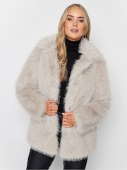Long Tall Sally Natural Long Faux Fur Coats - Image 1 of 5