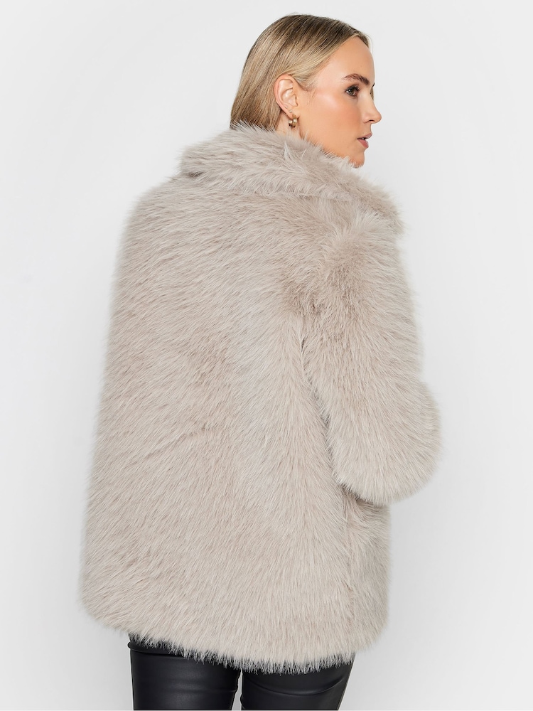 Long Tall Sally Natural Long Faux Fur Coats - Image 2 of 5